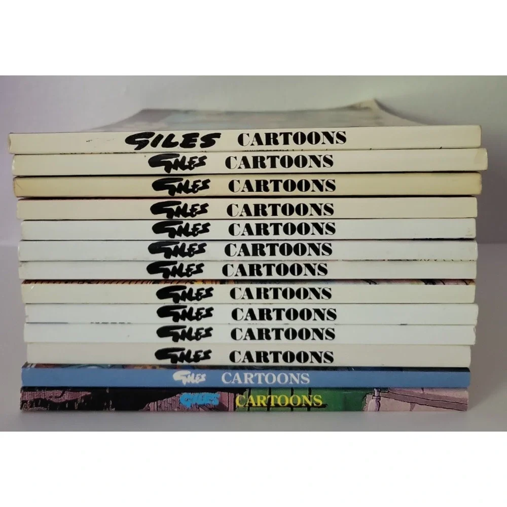 Lot of 13 VINTAGE GILES SUNDAY EXPRESS & DAILY EXPRESS CARTOONS 36TH-48TH SERIES